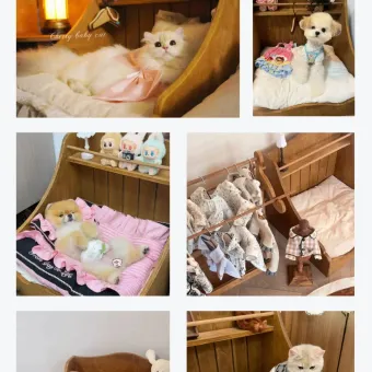 Nordic Vintage Solid Wood Pet Bed from a delivered production order