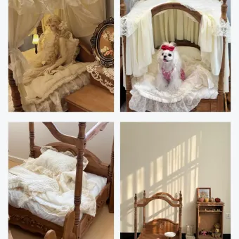 Canopy Princess Vintage Pet Bed from a delivered production order