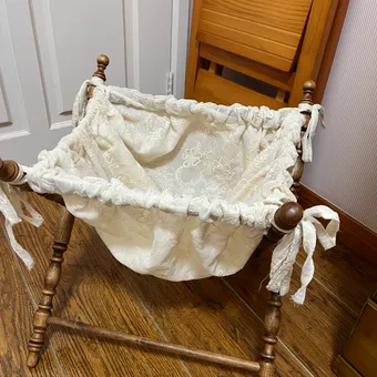 Vintage French Fabric Pet Storage Hamper from a delivered production order