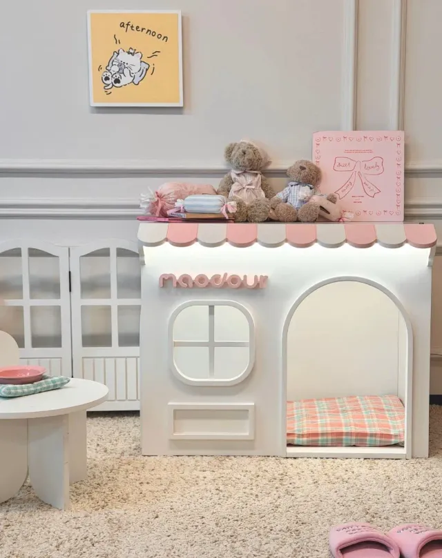 pastel pet house manufacturer - Pastel Mini Pet Villa & Photo Backdrop, view 8