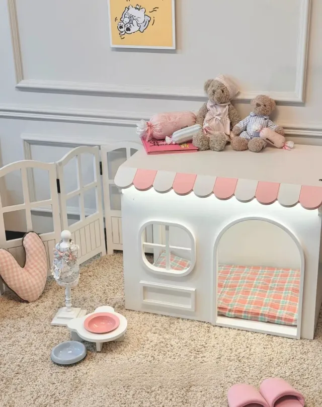 pastel pet house manufacturer - Pastel Mini Pet Villa & Photo Backdrop, view 9
