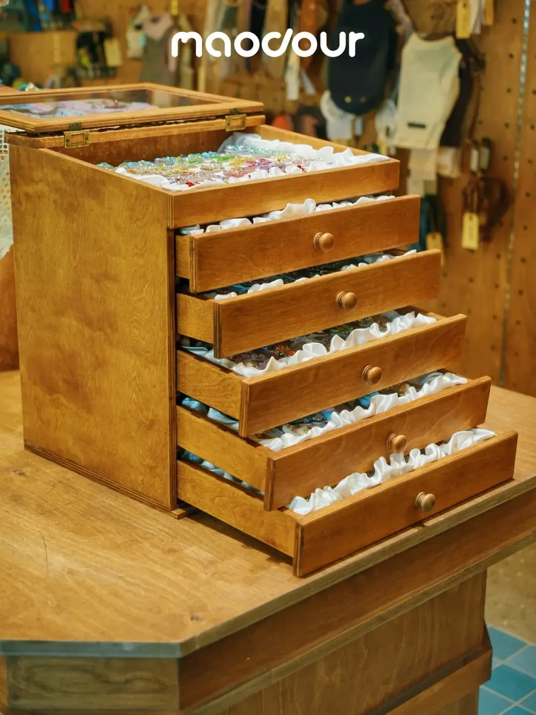 Dog hair clip display organizer for a boutique or home