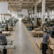 Workshop floor showing machines, workstations and work in progress