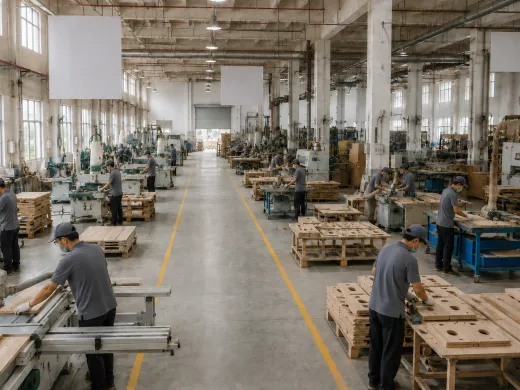 Workshop floor showing machines, workstations and work in progress