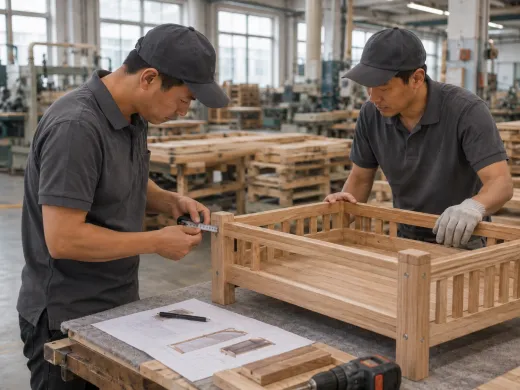 Workshop supervisors at work on the production floor