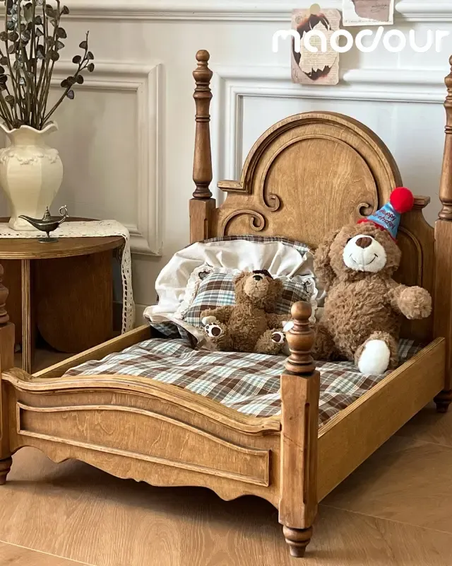 wooden pet bed manufacturer - Anna Princess Vintage Pet Bed, view 1
