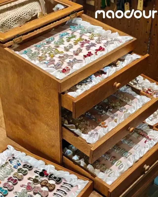 wooden pet furniture manufacturer - Vintage Pet Hair Clip & Jewelry Cabinet, view 1