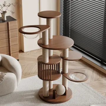 Round Platform Wooden Cat Tree