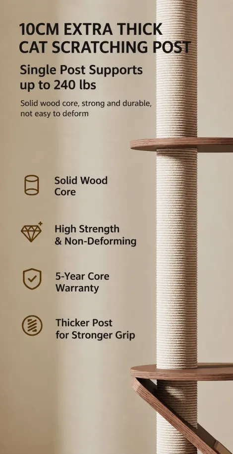 wooden cat tree manufacturer - Slim Wooden Cat Tree with Capsule Bed, view 10