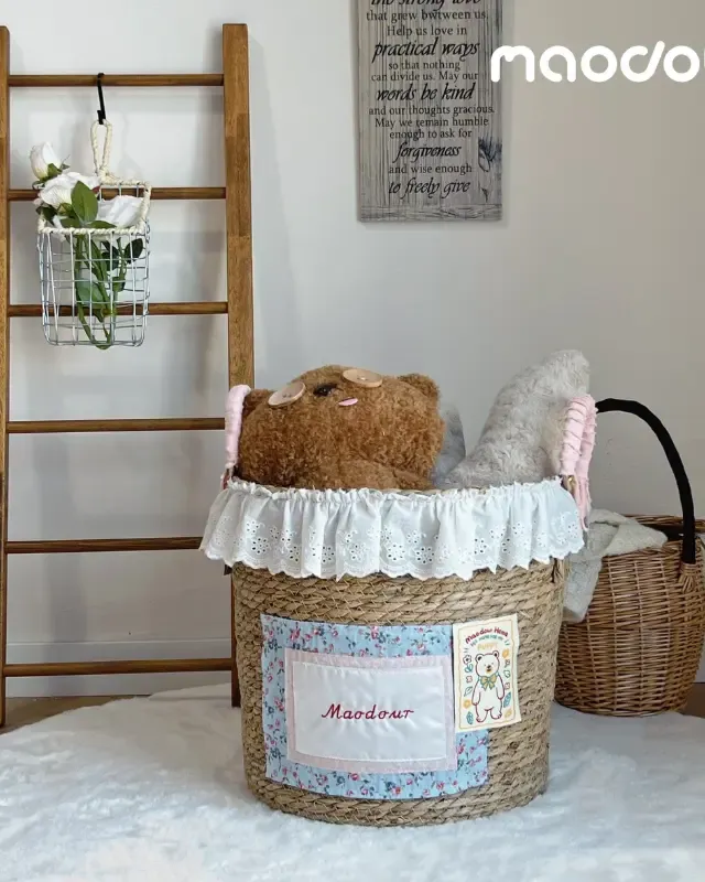 wooden pet storage manufacturer - Bear Pet Storage Basket, view 2