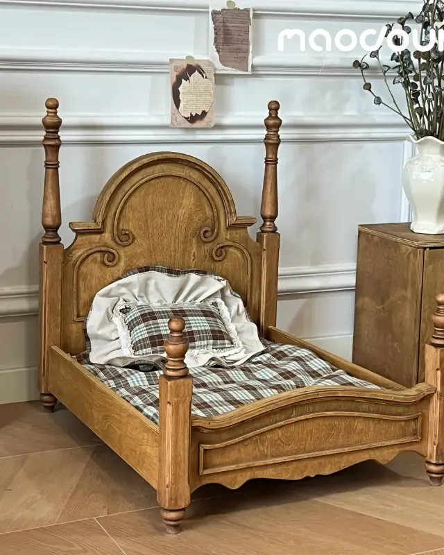 wooden pet bed manufacturer - Anna Princess Vintage Pet Bed, view 2