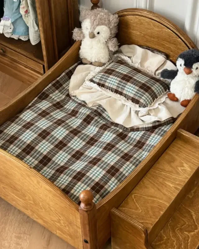wooden pet stairs manufacturer - Original Retro Wooden Pet Bed with Stairs, view 3