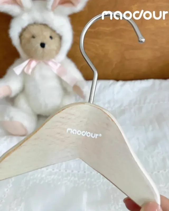 wooden pet wardrobe manufacturer - Vintage Mini Wooden Pet Clothes Hangers, view 3