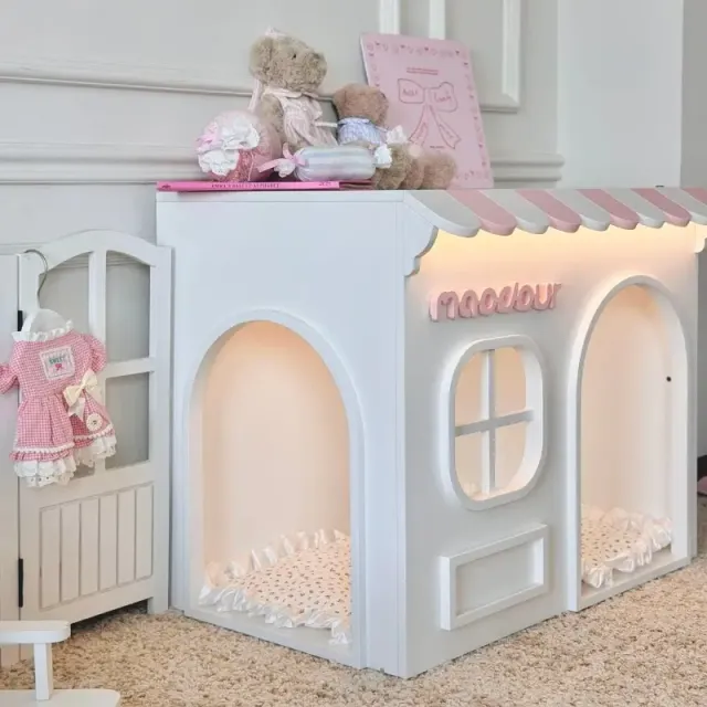 pastel pet house manufacturer - Pastel Mini Pet Villa & Photo Backdrop, view 4