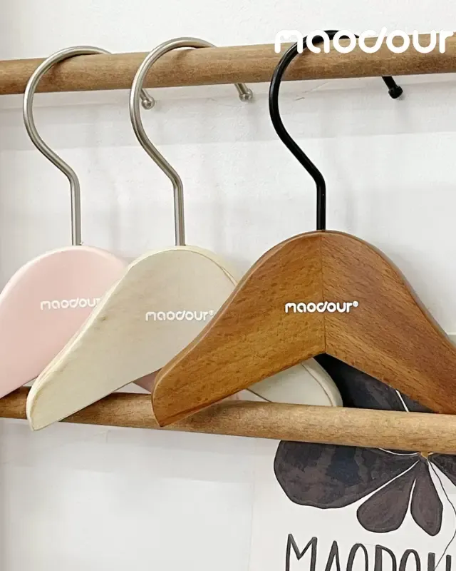 wooden pet wardrobe manufacturer - Vintage Mini Wooden Pet Clothes Hangers, view 4