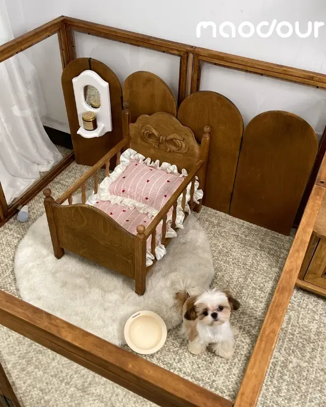 wooden pet playpen manufacturer - Solid Wood Transparent Pet Playpen, view 4