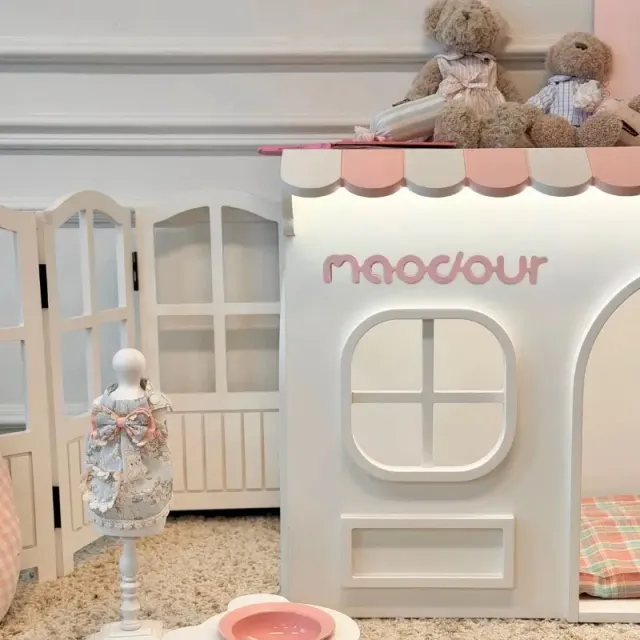 pastel pet house manufacturer - Pastel Mini Pet Villa & Photo Backdrop, view 5