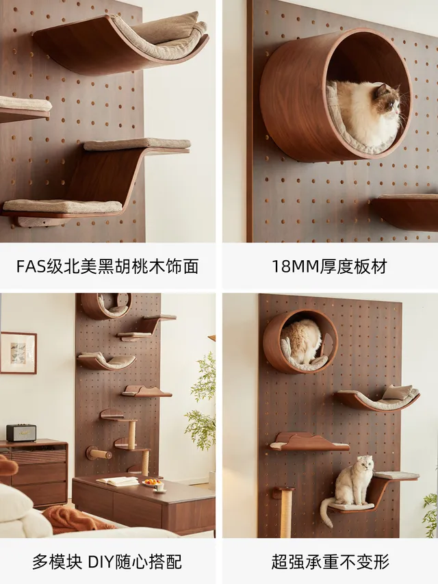 wall-mounted cat climbing system manufacturer - Modular Wall-Mounted Cat Climbing System, view 10