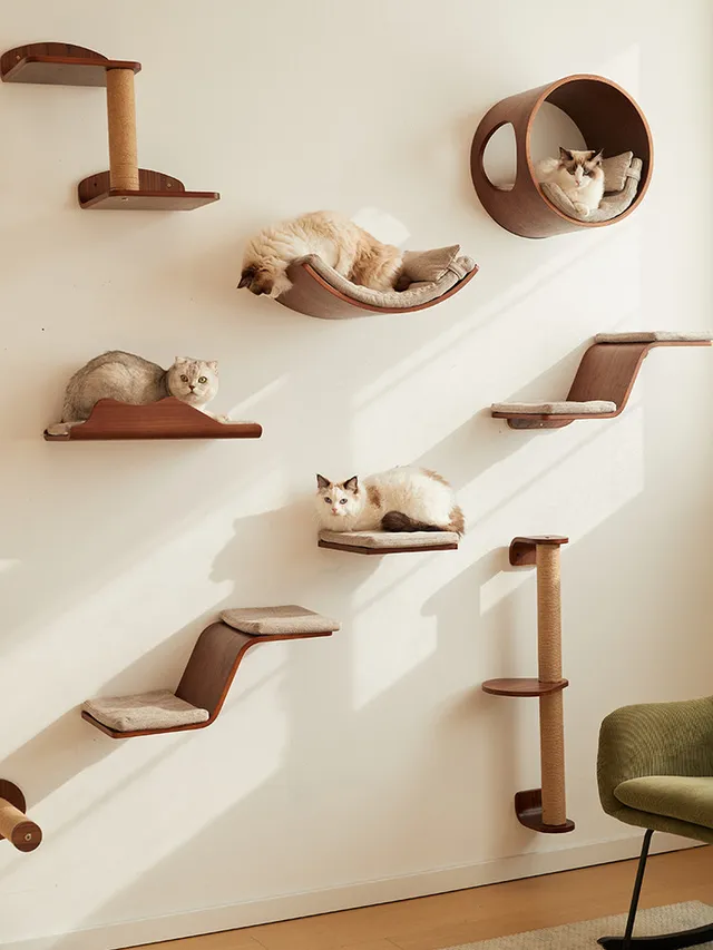 wall-mounted cat climbing system manufacturer - Modular Wall-Mounted Cat Climbing System, view 6