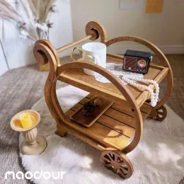 Two-Tier Wooden Pet Cart S1