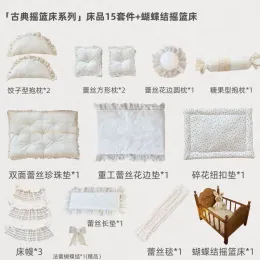 Ivory bedding set with cradle