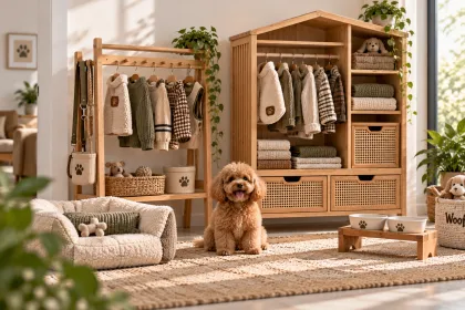 Storage Racks & Pet Wardrobes — wooden pet furniture for OEM and wholesale production