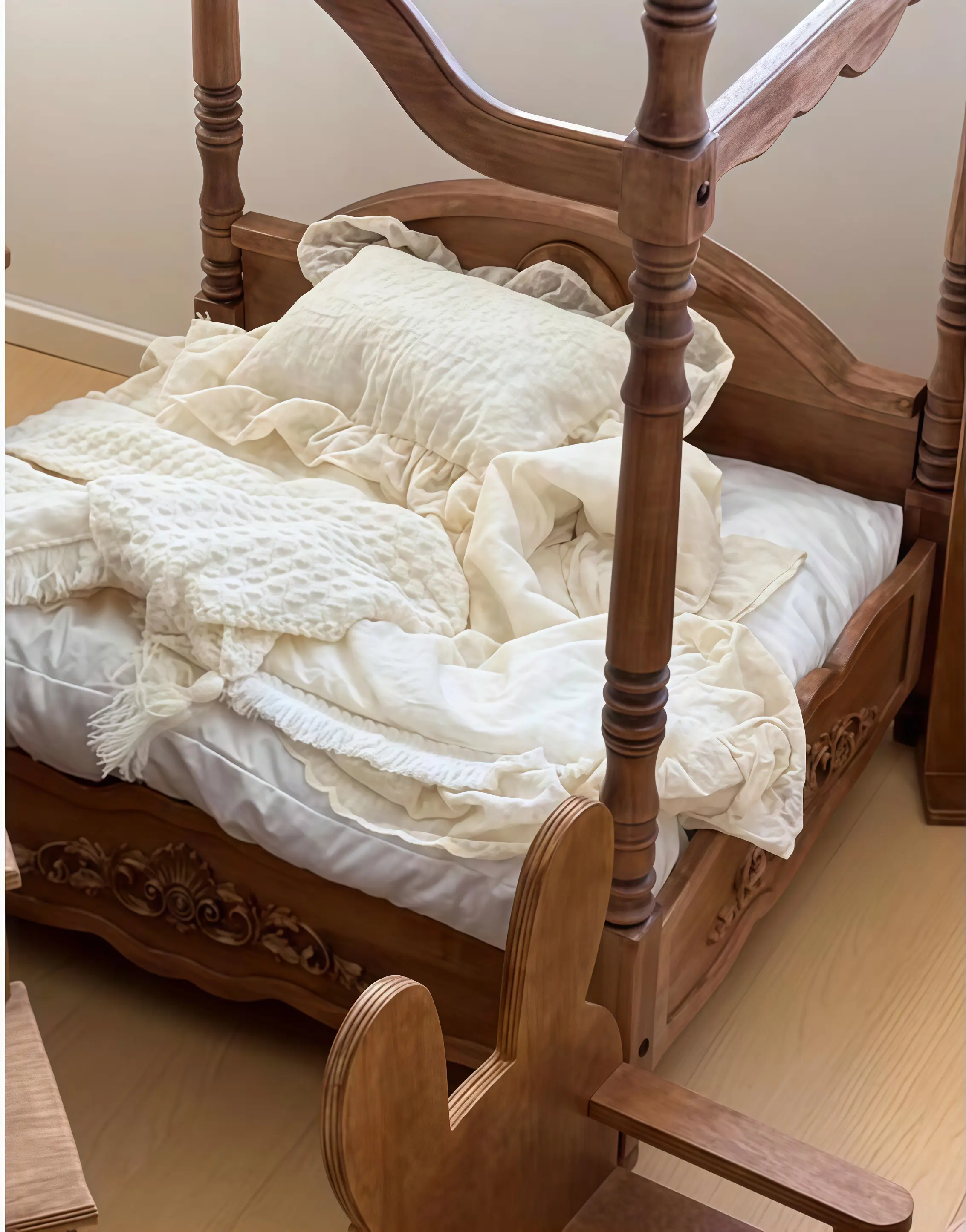 A small pet using a bedroom dog bed with enough room to settle naturally