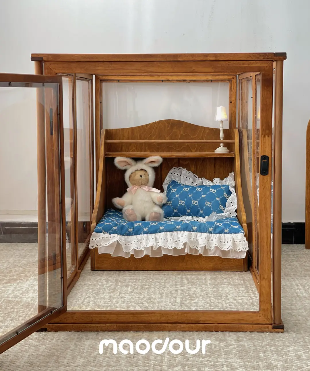 Solid wood transparent pet playpen detail 10